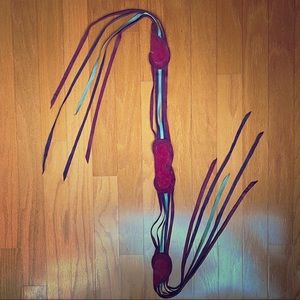 1970’s English leather multi-hue suede belt